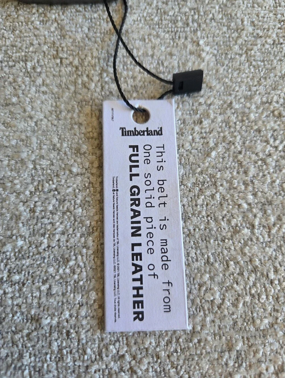 NWT Timberland Black Full Grain Leather Classic Belt 42